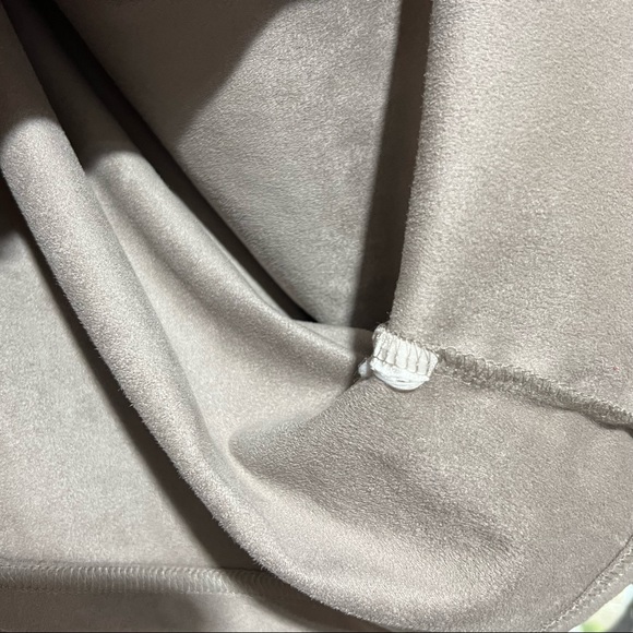 Lime & Vine Cropped Draped Suede Ladies Cowl Neck Top LARGE Pullover - Picture 4 of 9